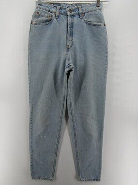 VINTAGE Levis 521 Jeans 10 Medium Mom Tapered Leg Red Tab Logo 90s *